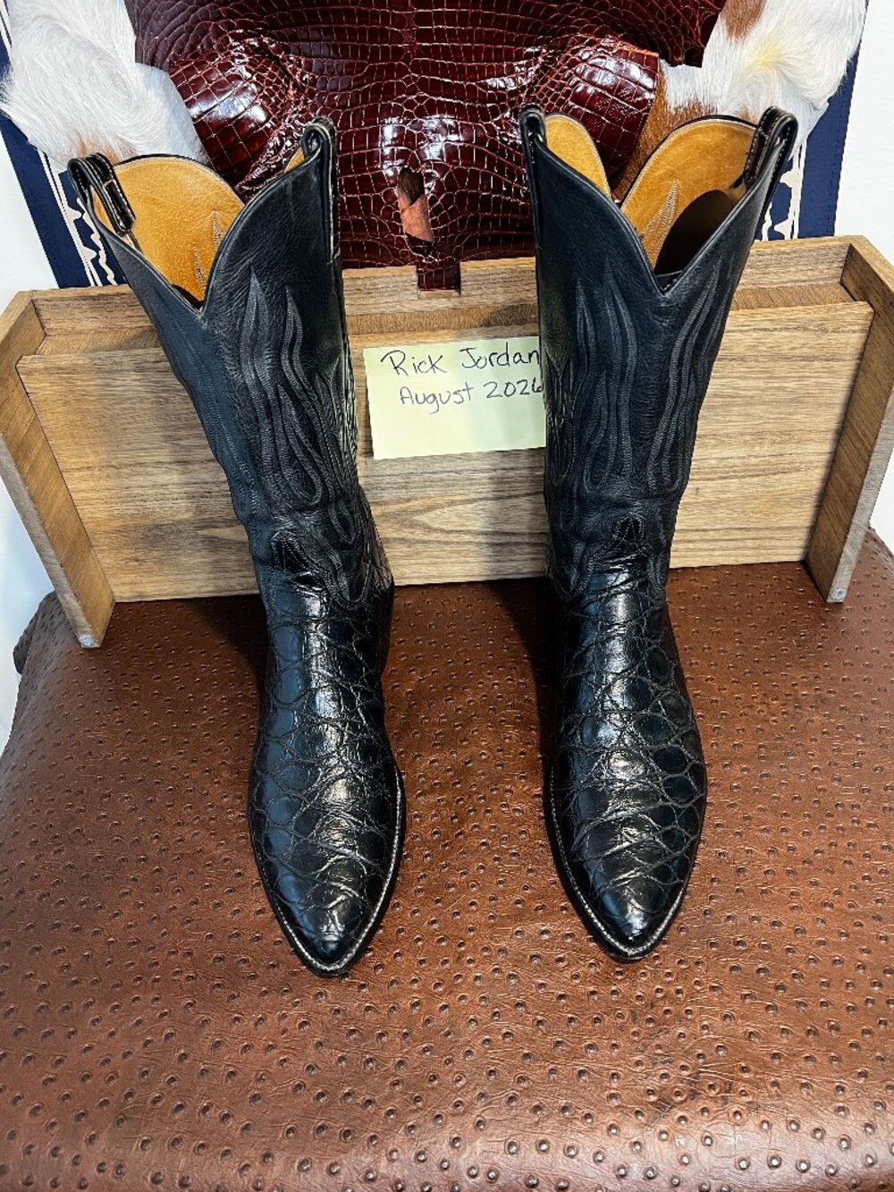 Murga Boot Co. Giant American Alligator Cowboy Boots in Men's Size 11D